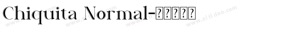 Chiquita Normal字体转换